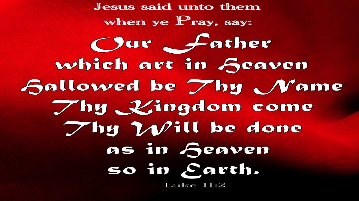 Luke 11:2 Our Father Which Art In Heaven (red)